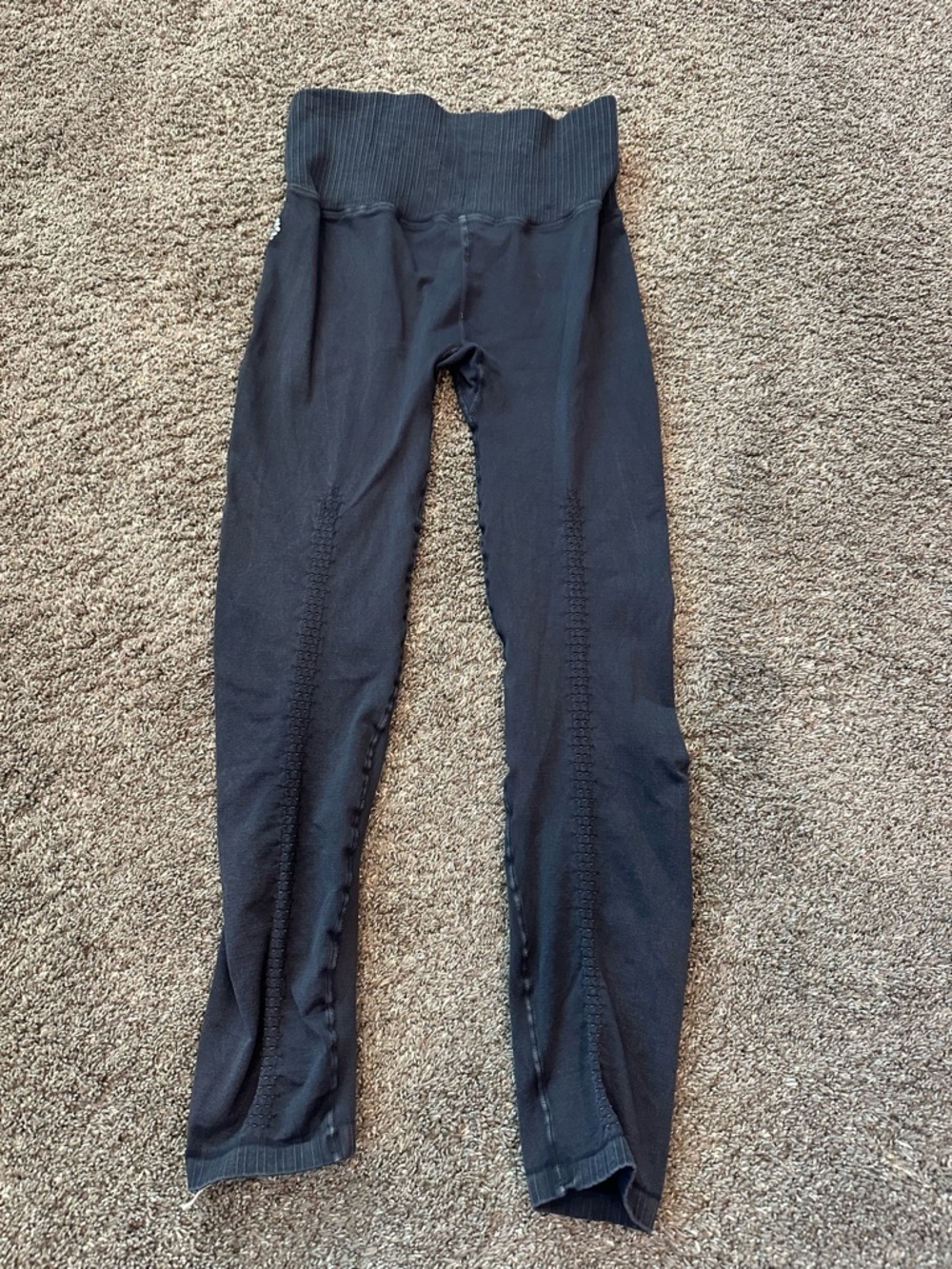 Free People Movement Good Karma High Rise Leggings Washed Black M/L